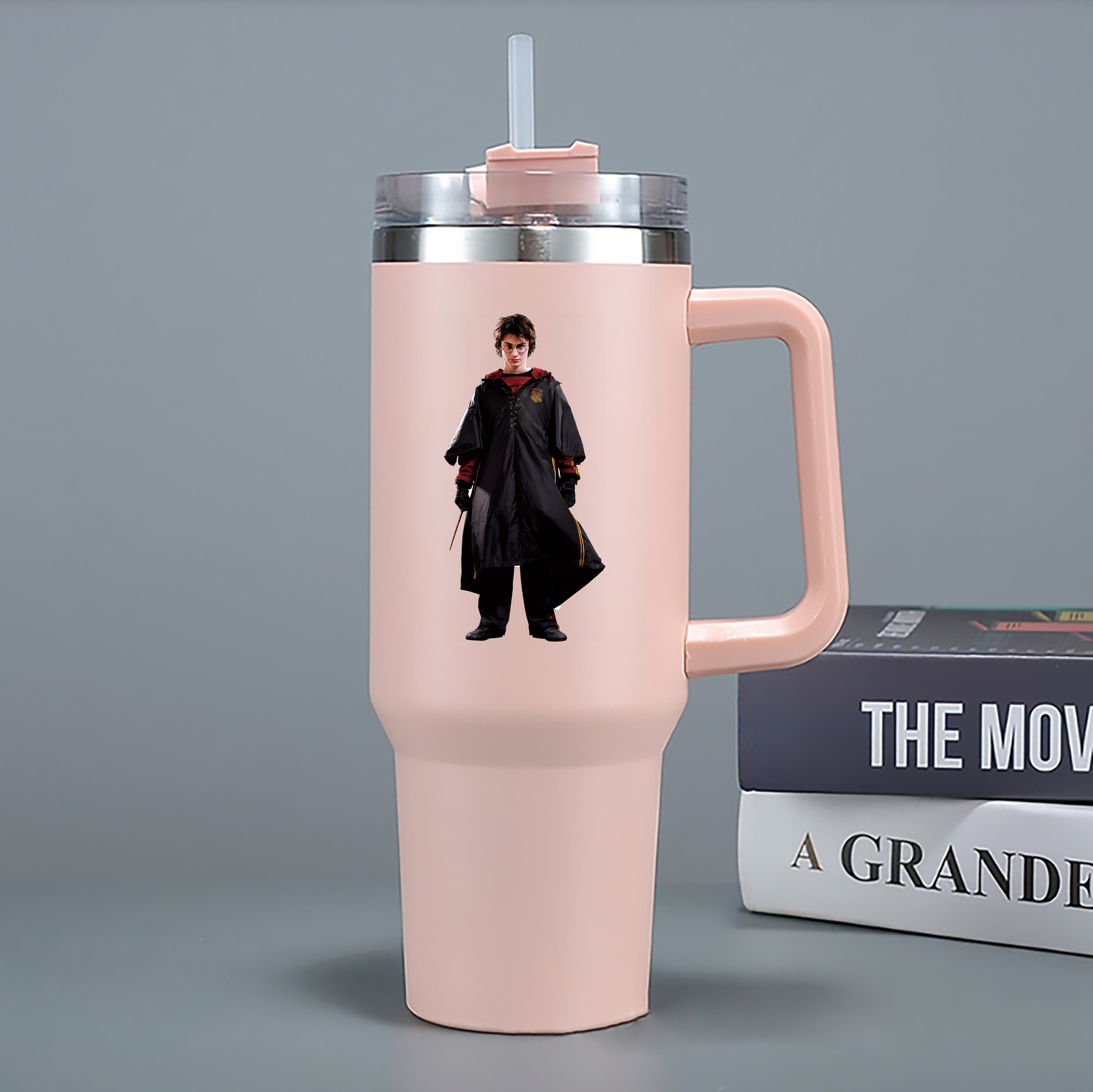 （画像用） Harry Potter ハリー・ポッターシリーズ 1200mL車用タンブラー - クリスタルステッカー（プラスチックストロー付き）
